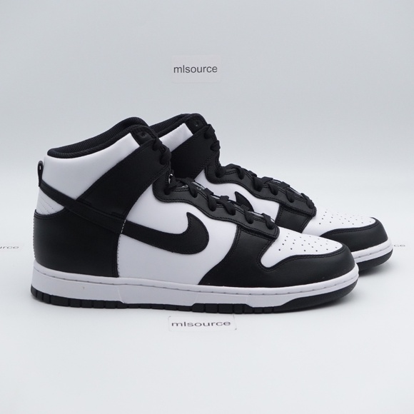 NEW Men's Nike Dunk High Retro Panda Dunk Leather Sneakers DD1399-105 - Picture 2 of 10